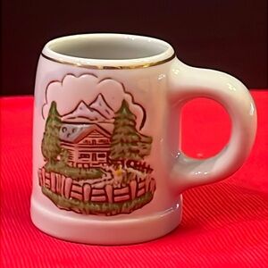 Ceramarte Miniature Beer Stein Mugs/Shot Glasses Made in Brazil 3D farmhouse